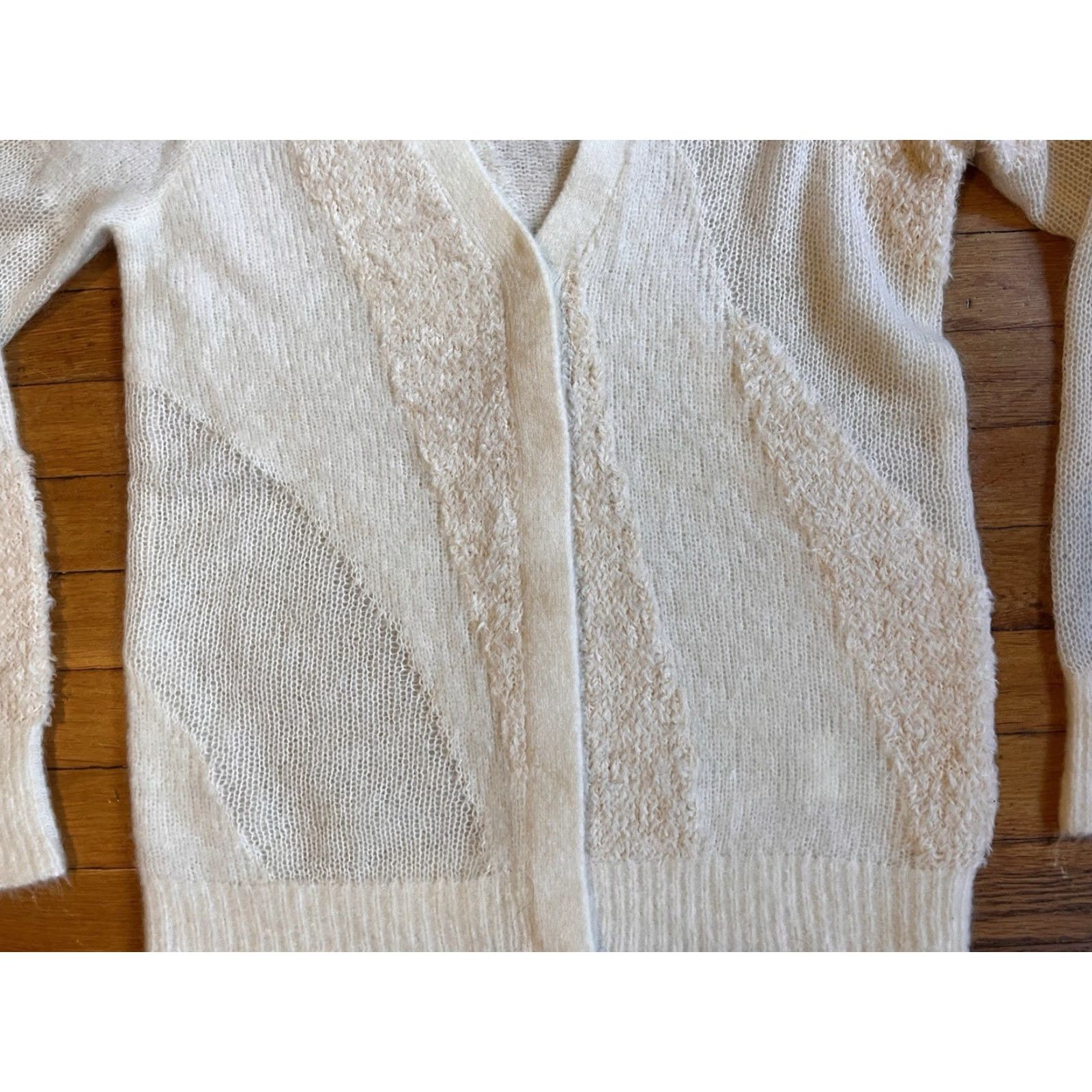3.1 Phillip Lim 3.1 Phillip Lim Textured Cardigan Sweater Women’s Small S White Mohair Blend Cardigan Size S / US 4 / IT 40 - 3 Thumbnail