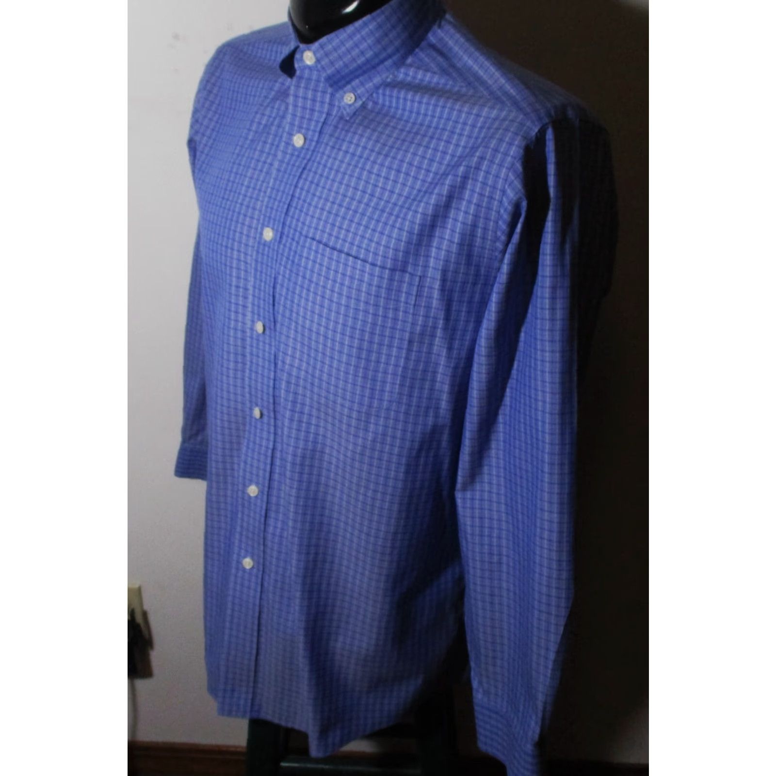 Vintage L.L. BEAN Blue Long Sleeve Oxford Dress Shirt Men's Size 15.5/33 Size 42R - 4 Thumbnail