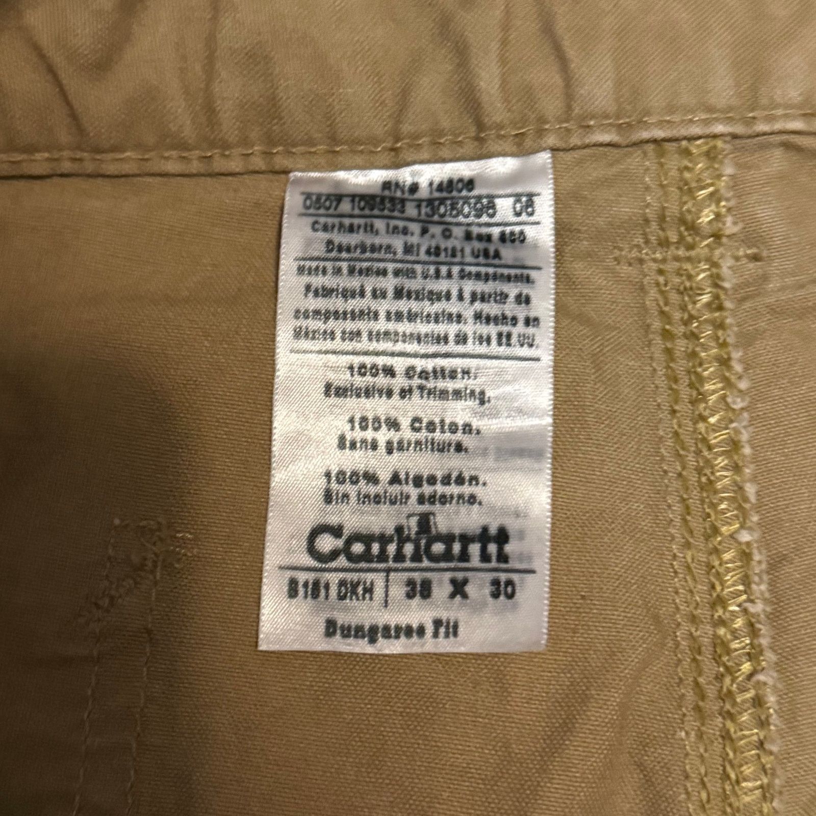 Carhartt Carhartt B151 DKH Dark Khaki Carpenter Pants Size 38x30 Size US 38 / EU 54 - 5 Thumbnail