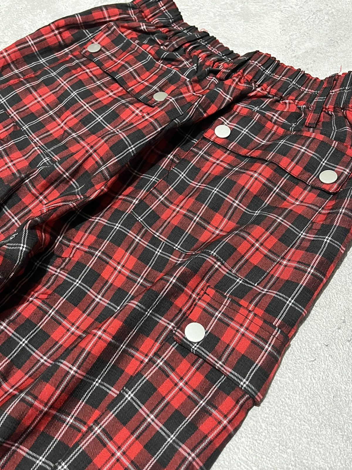 Japanese Brand Mad Punk Tartan Bondage Flare Pants Size 26" / US 2 / IT 38 - 9 Thumbnail