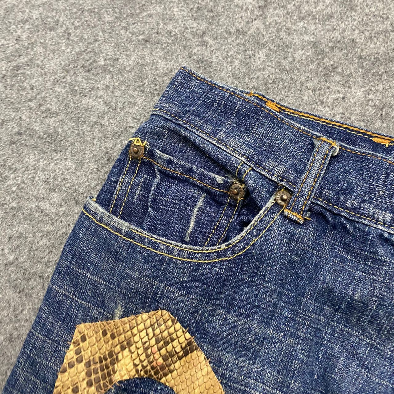 If Six Was Nine 💥Best Offer💥Vintage Ezra Fitch Patchwork Denim Size US 34 / EU 50 - 10 Thumbnail