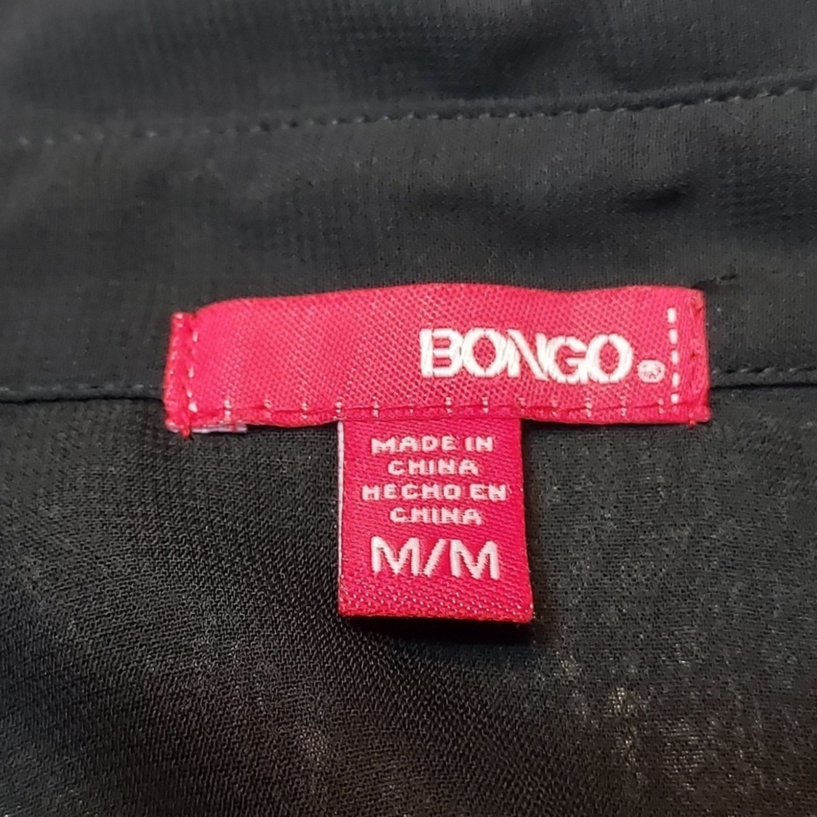 Other Bongo Sheer Black White Colorblock Button Shirt Blouse Top Size M / US 6-8 / IT 42-44 - 7 Thumbnail