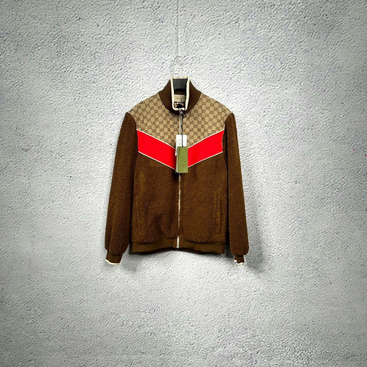 Gucci gucci brown and red zip-up jacket Size US L / EU 52-54 / 3 - 1 Thumbnail