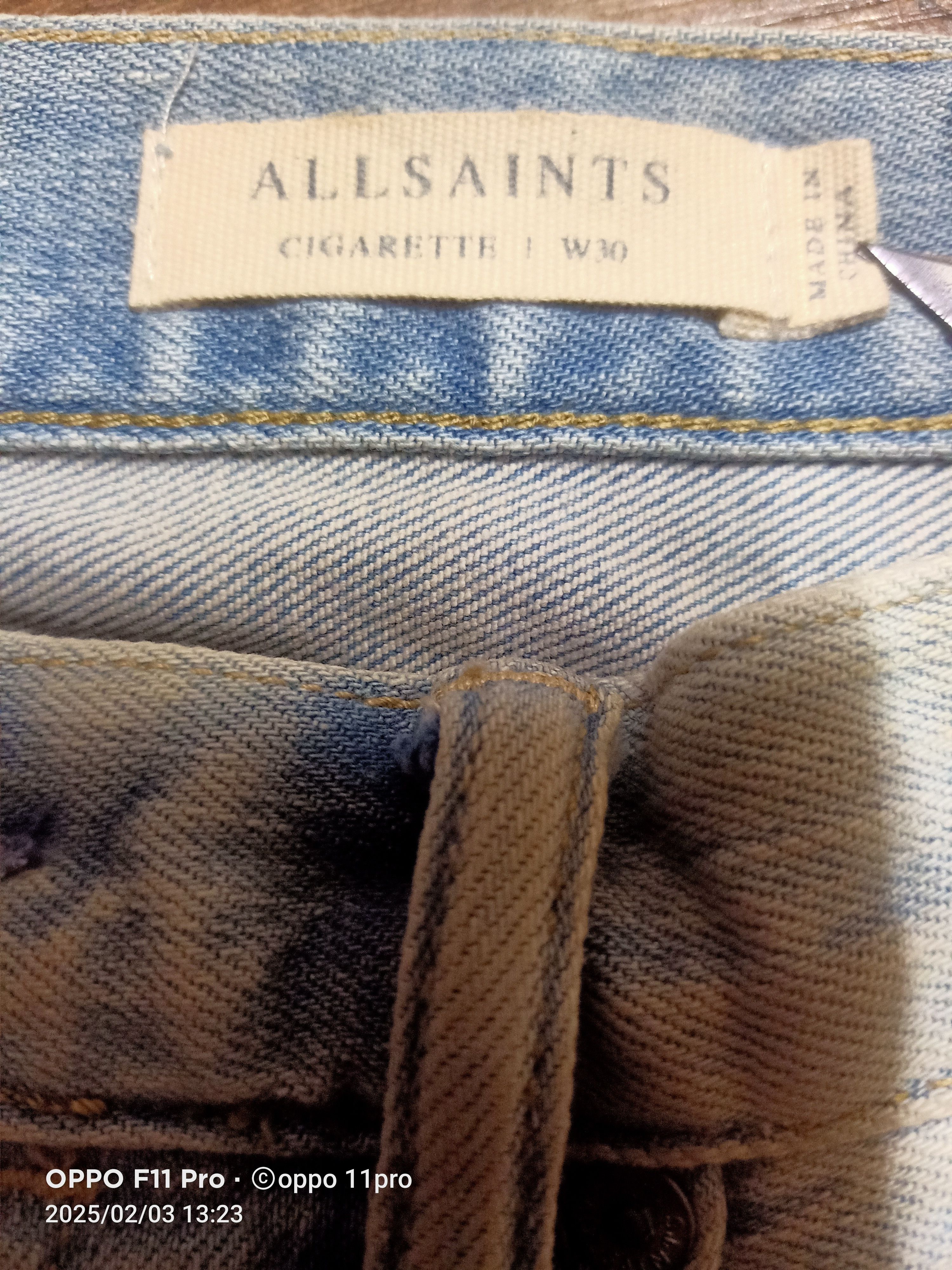 Allsaints All Saint Cigarette Damaged Denim Strenght Slimfit Size US 34 / EU 50 - 10 Thumbnail