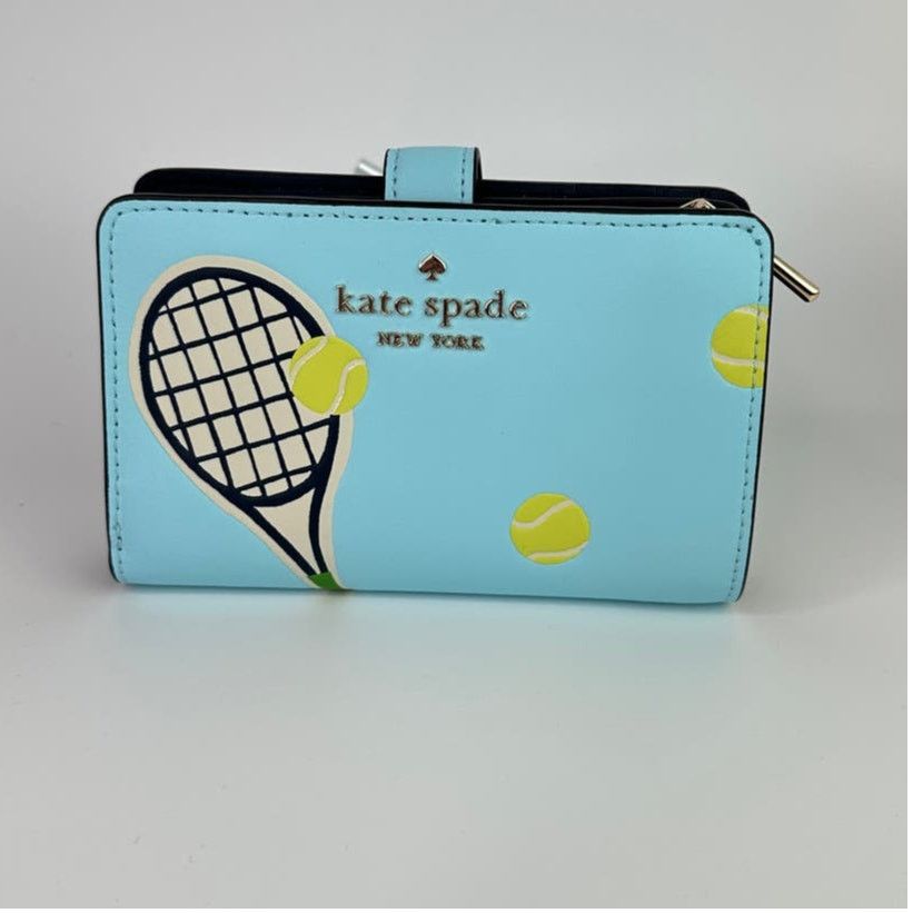 Kate Spade Kate Spade Grand Slam Tennis Medium Compact Bifold Wallet Size ONE SIZE - 4 Thumbnail