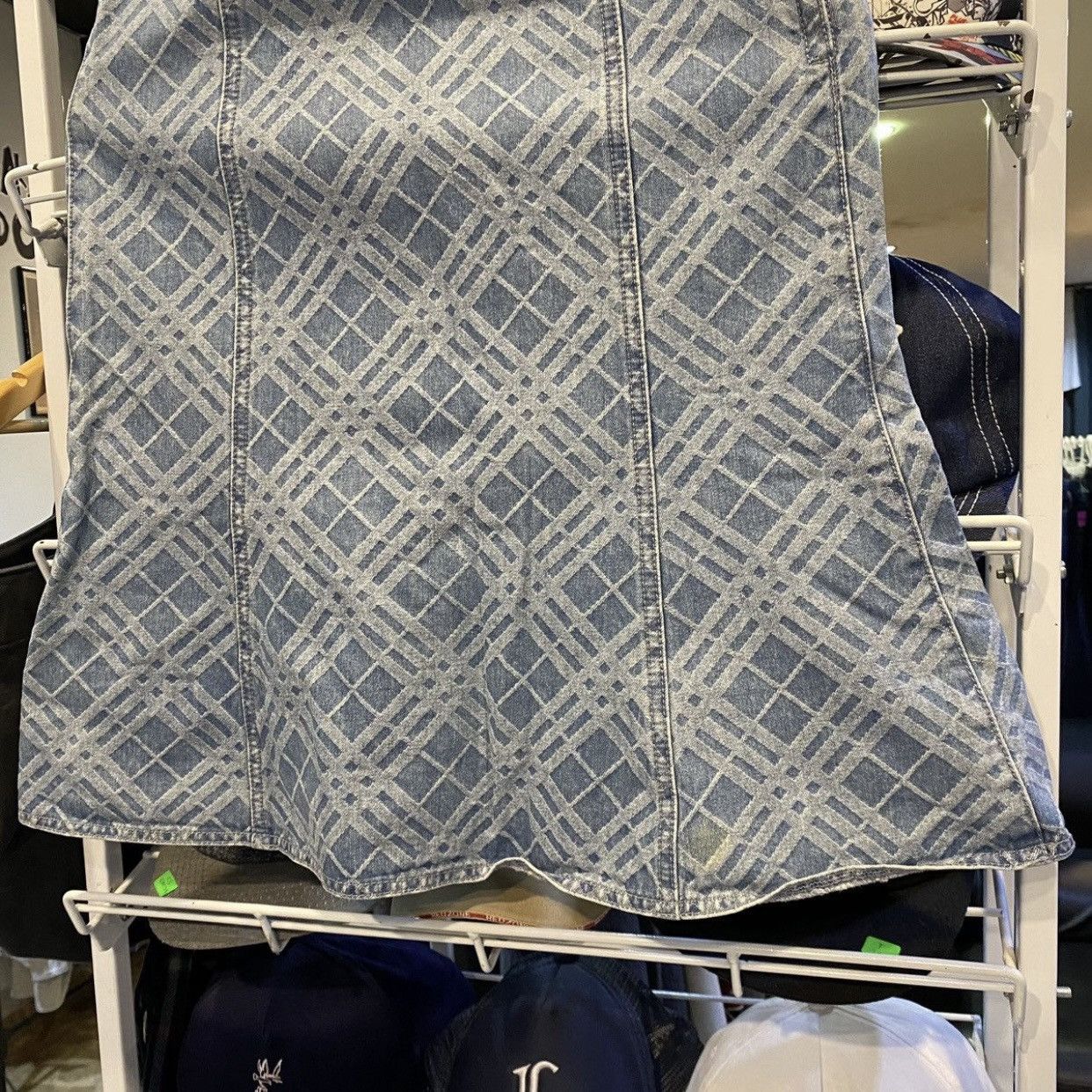 Burberry Burberry Blue Label Skirt Nova Check Denim Size 28" / US 6 / IT 42 - 4 Thumbnail