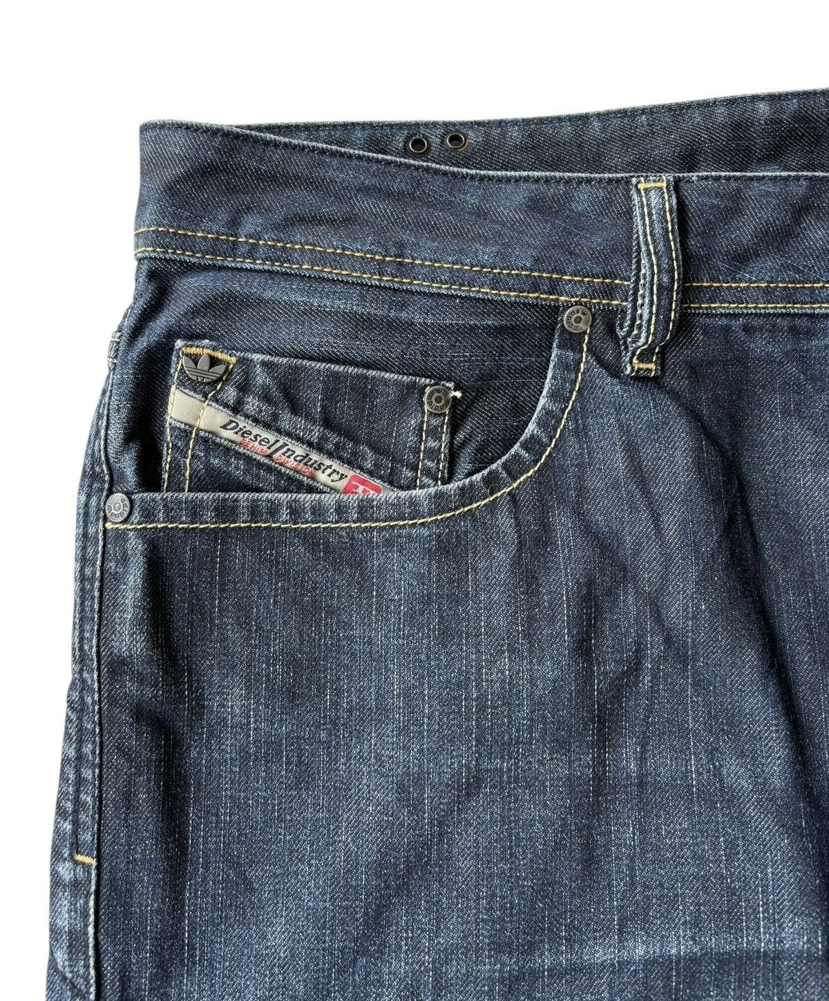 Adidas × Diesel 🔥DIESEL X ADIDAS BAGGY JEANS DISTRESSED DENIM BLUE JEANS Size US 36 / EU 52 - 11 Thumbnail
