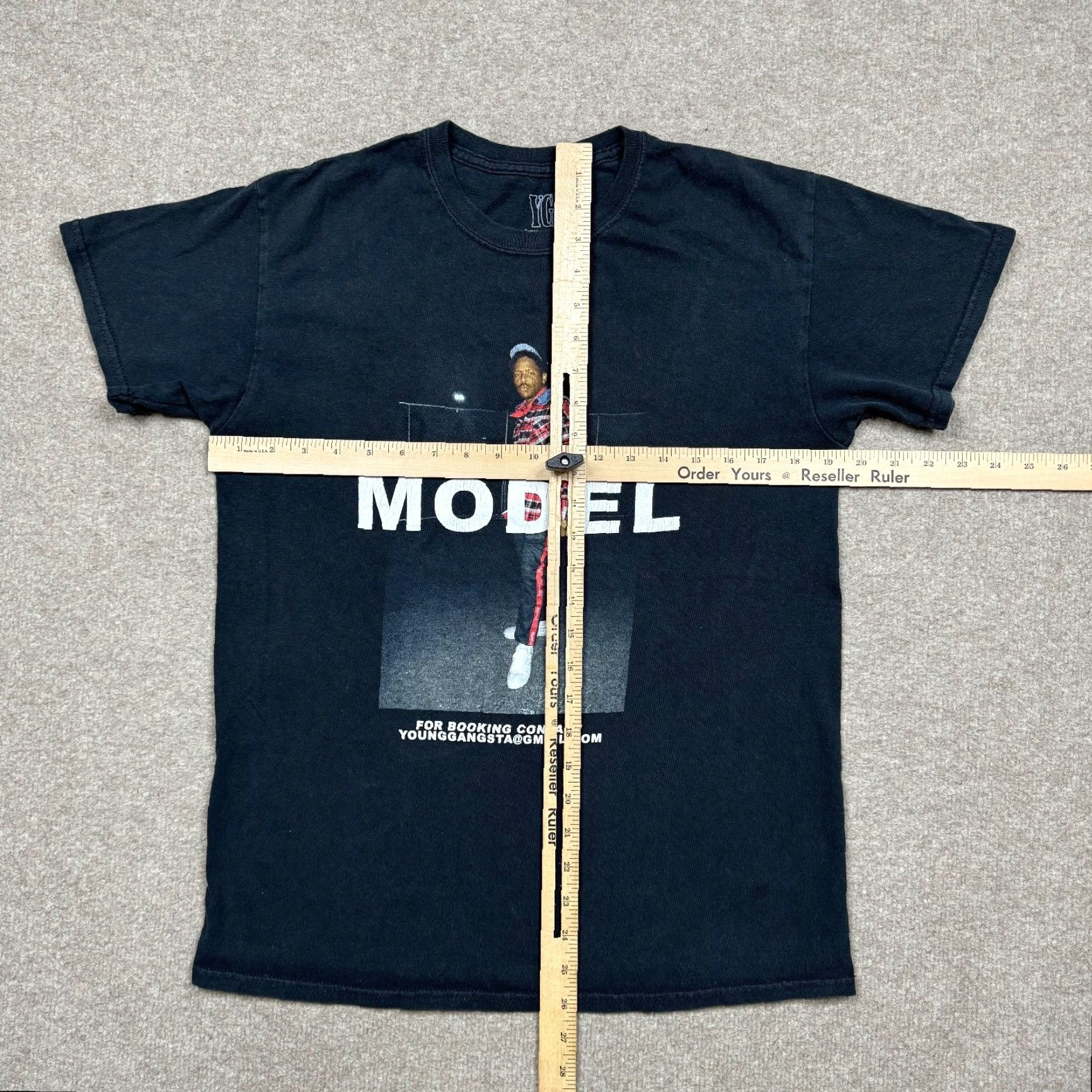 Olive Live Nation Men's Shirt S Black Short Sleeve Crew Neck Rap Tee Model Size US S / EU 44-46 / 1 - 5 Thumbnail