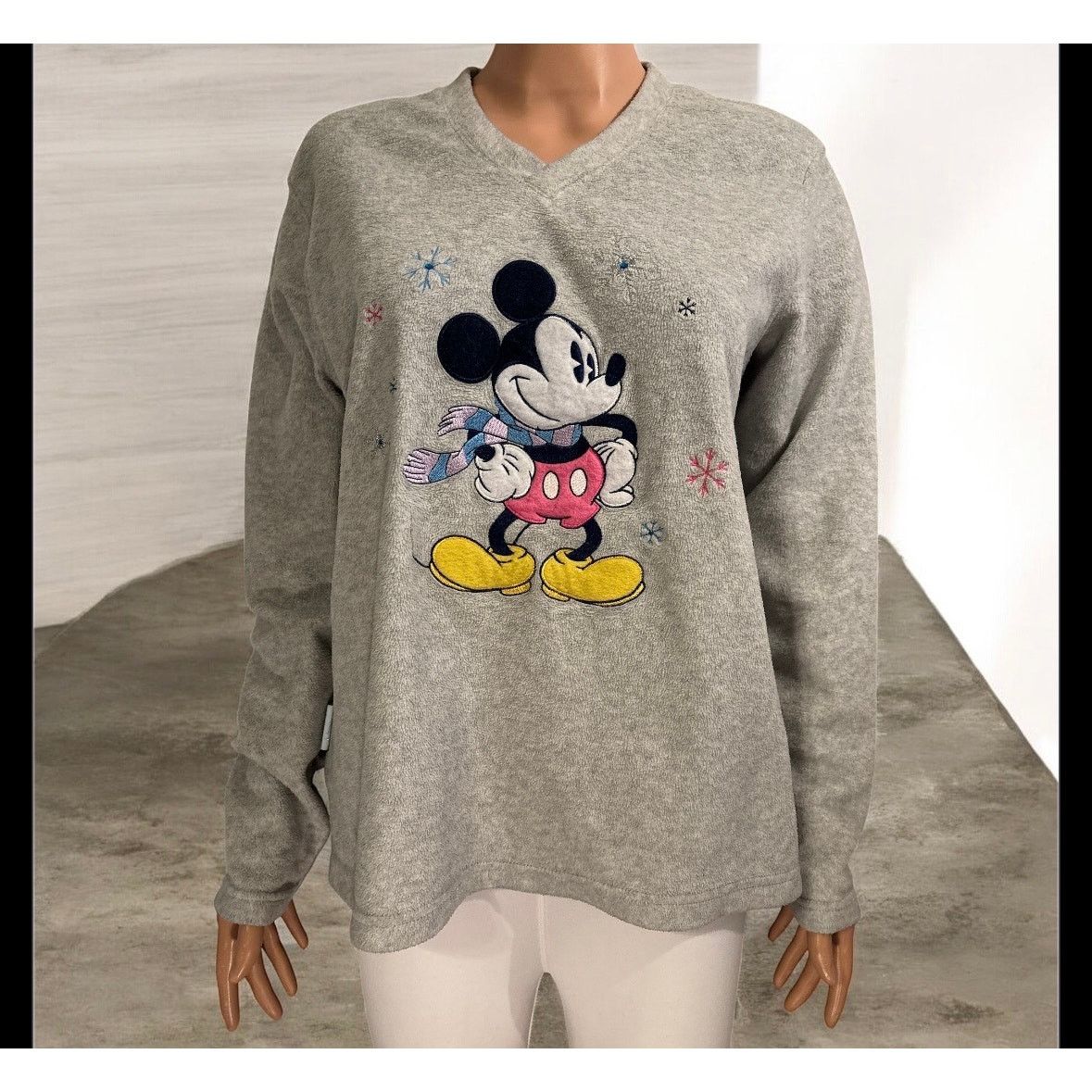 Disney Mickey Mouse Fleece Sweatshirt Size Large Size L / US 10 / IT 46 - 1 Thumbnail