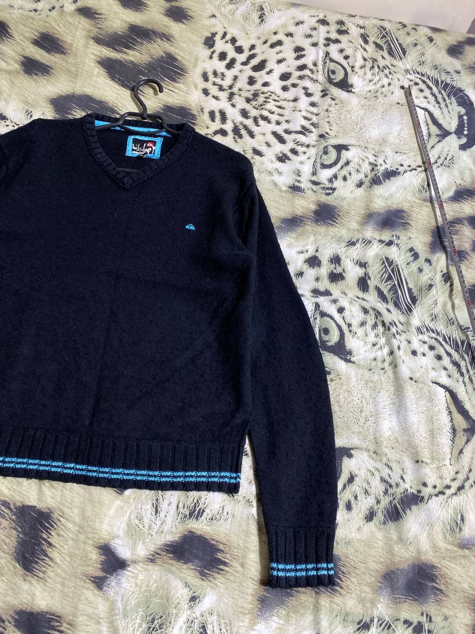 Quiksilver × Vintage 00s VINTAGE QUIKSILVER Knitted Big Logo Surf Style Sweater Size US XL / EU 56 / 4 - 5 Thumbnail