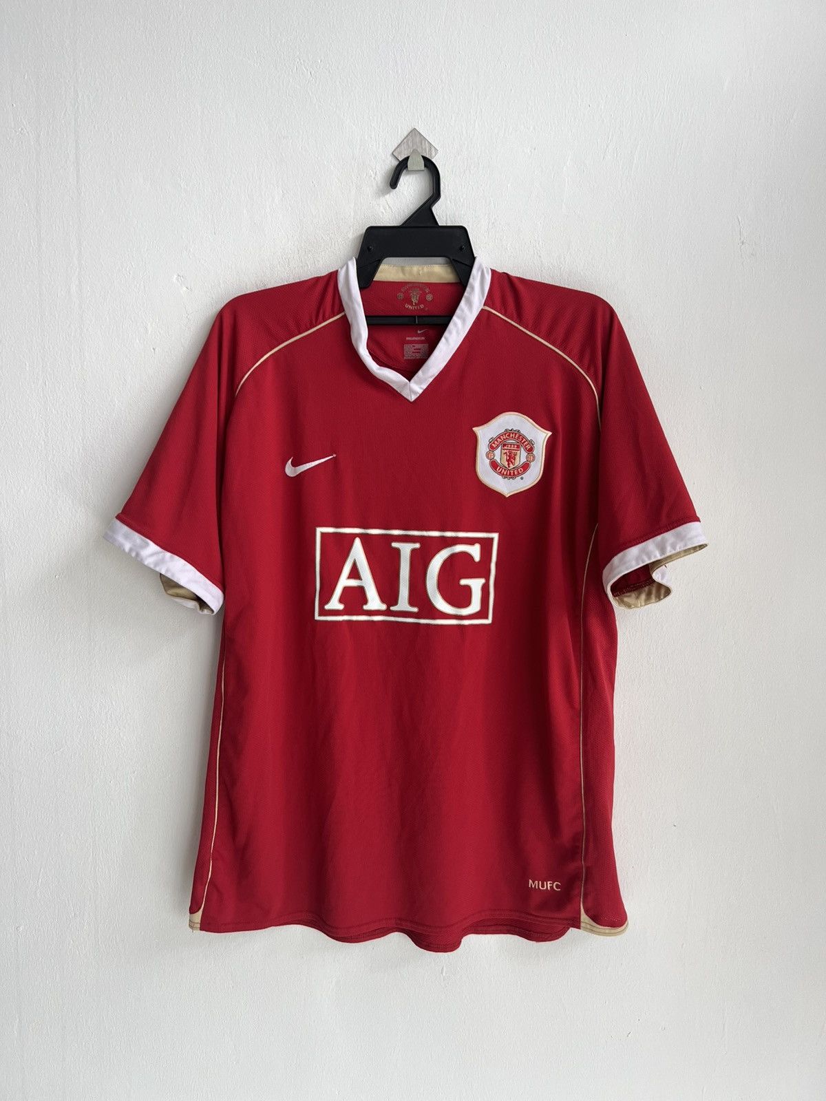 Nike × Vintage Vintage 2006-07 Nike Manchester United Champion Home Jersey Size US L / EU 52-54 / 3 - 1 Thumbnail