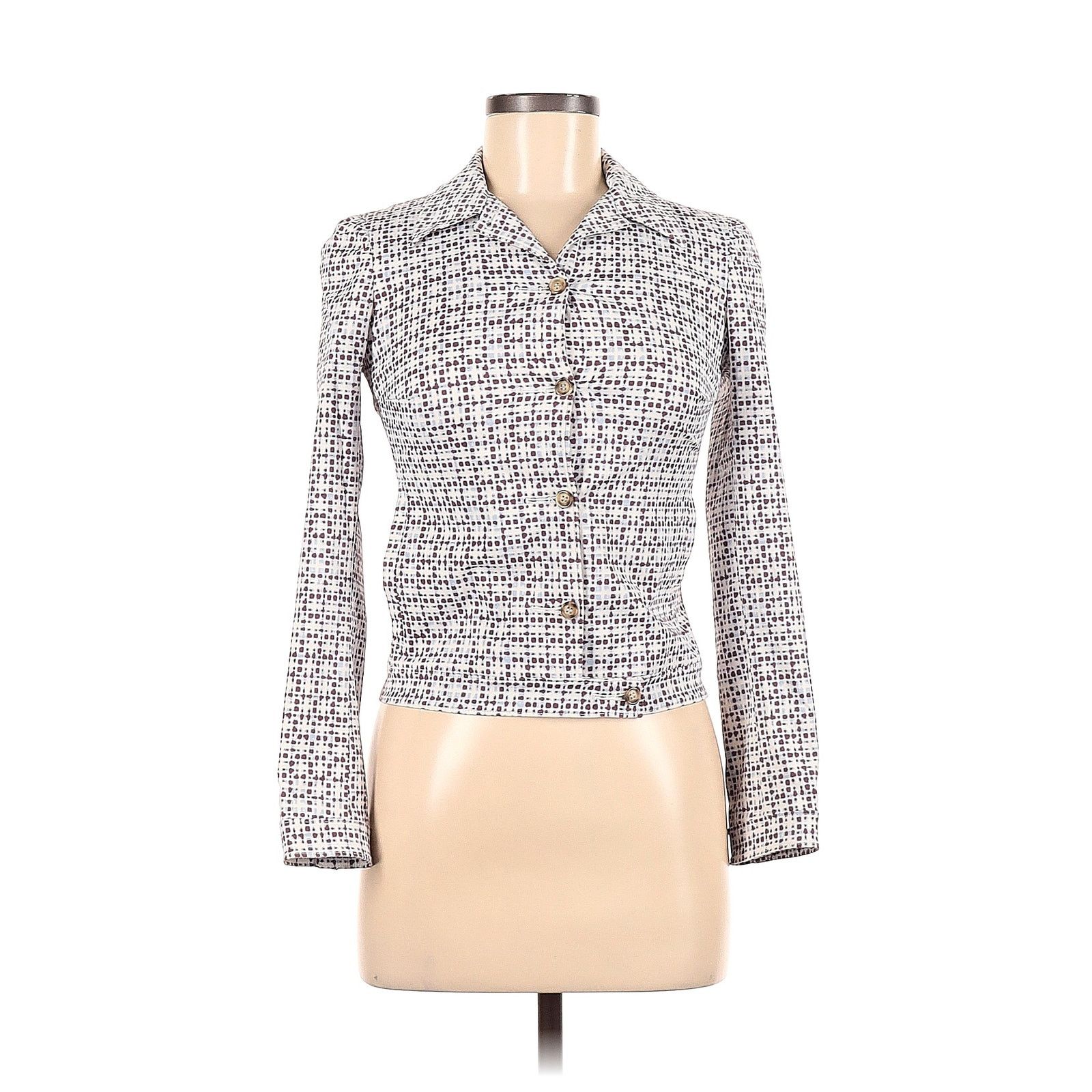 Prada Prada Milano Designer Geometric Printed Blazer Style Jacket Size XS / US 0-2 / IT 36-38 - 1 Thumbnail