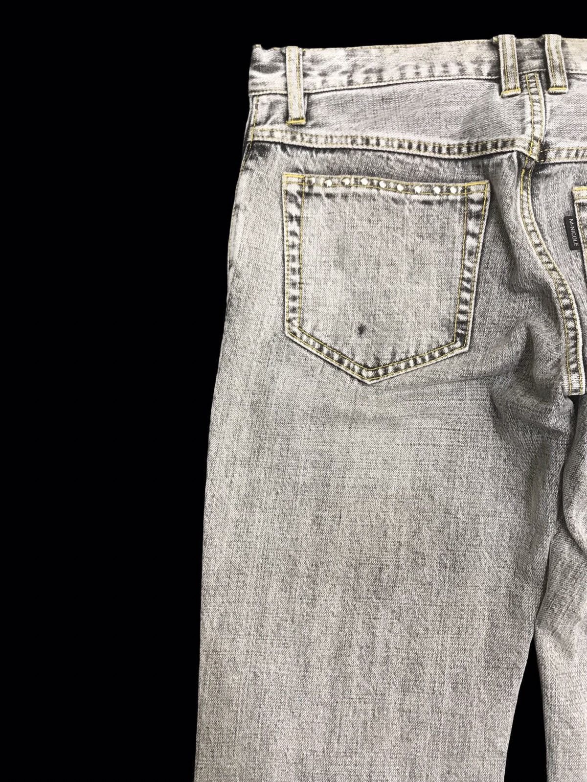 Designer × Japanese Brand 💥FLARE💥MONSIEUR NICOLE LIGHT BLACK WASH FLARE DENIM F190 Size US 32 / EU 48 - 13 Thumbnail