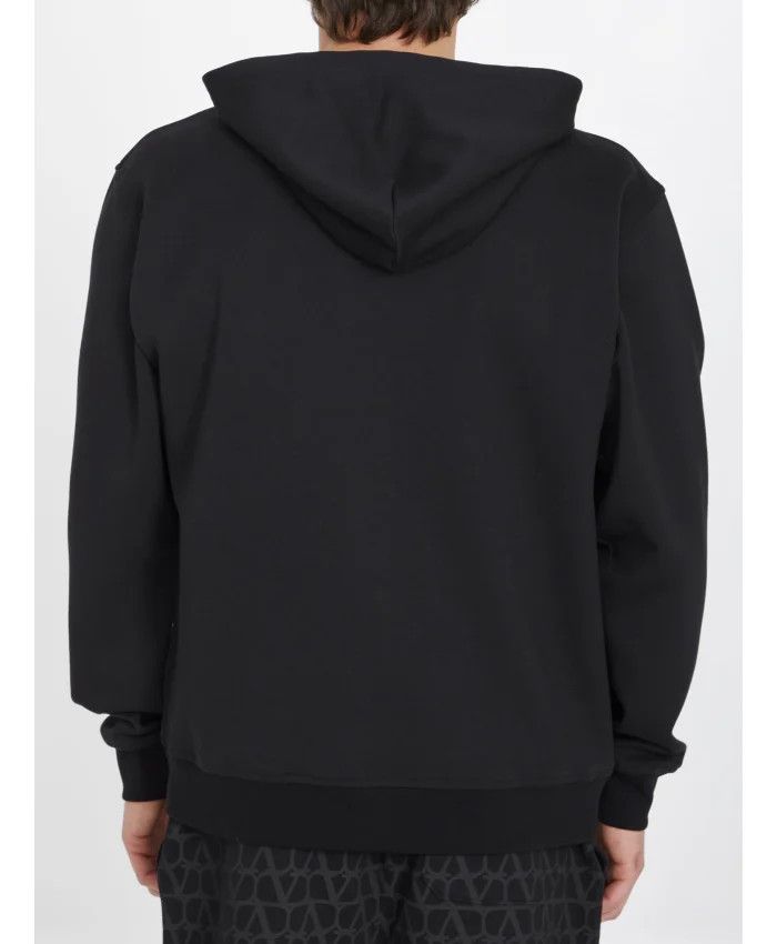 Valentino o1y0525 Logo Hoodie in Black Size US XL / EU 56 / 4 - 4 Thumbnail