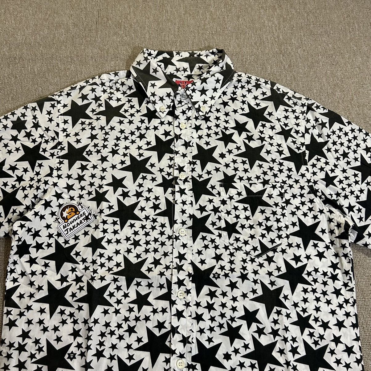 Bape Star Pattern BD S/S Shirt Size US XL / EU 56 / 4 - 2 Thumbnail