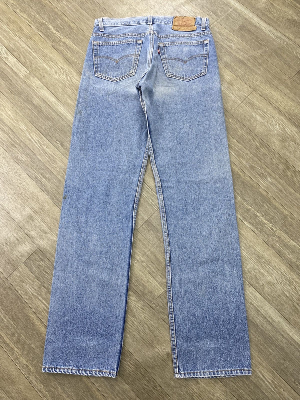 Levi's Vintage Clothing 🇺🇸1990s Vintage Levis 501 USA Straight 32x33 Light Blue Jeans Size US 30 / EU 46 - 19 Thumbnail