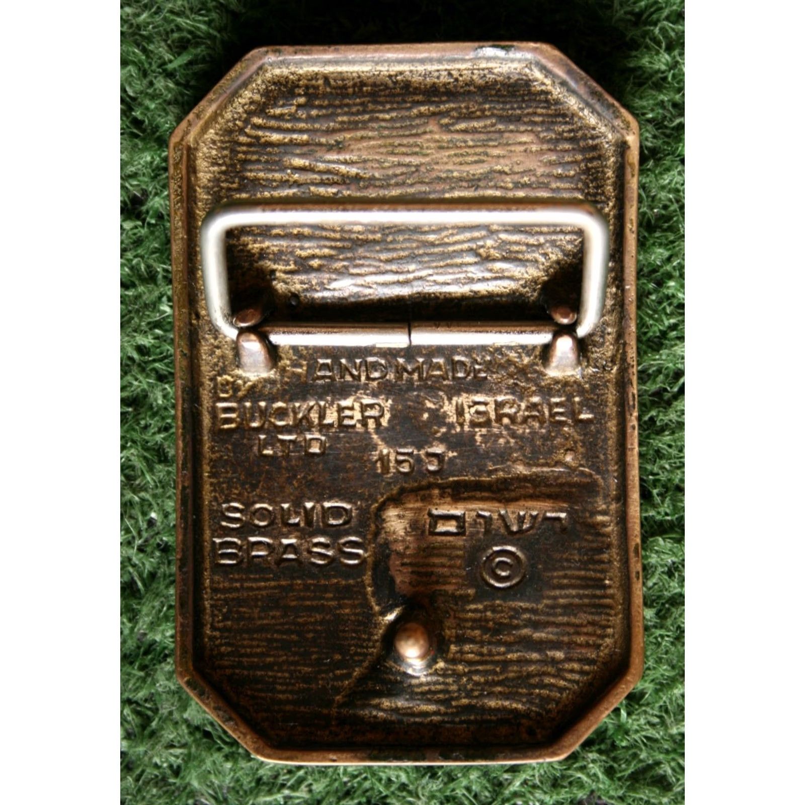Vintage VINTAGE BUCKLER LTD Masada 'Shall Not Fall Again' Handmade Brass Belt Buckle Men Size ONE SIZE - 2 Thumbnail