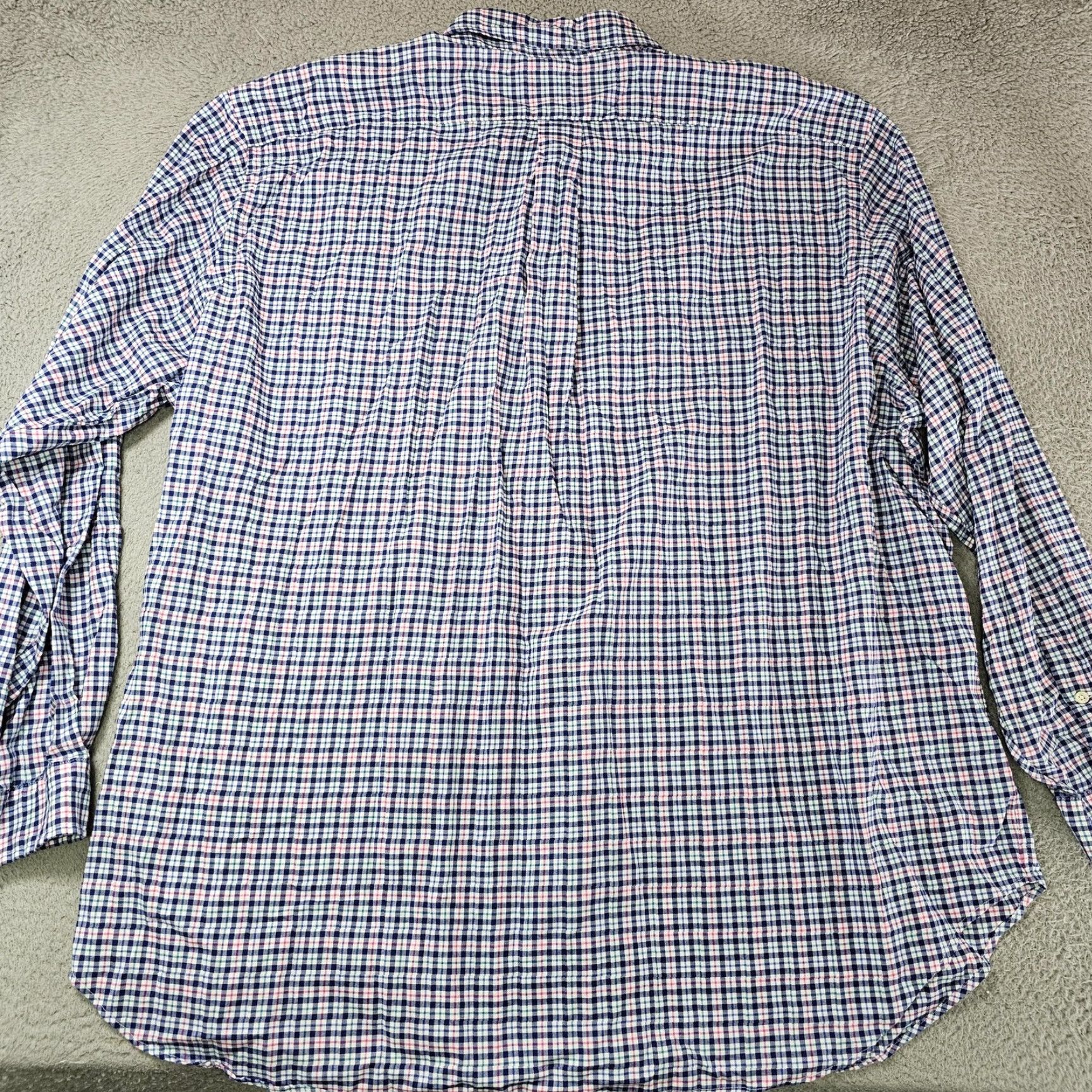 Ralph Lauren Ralph Lauren Shirt Mens 3XB Big Blue Pink Plaid Button-Down Long Sleeve Shirt Size US XXL / EU 58 / 5 - 6 Thumbnail