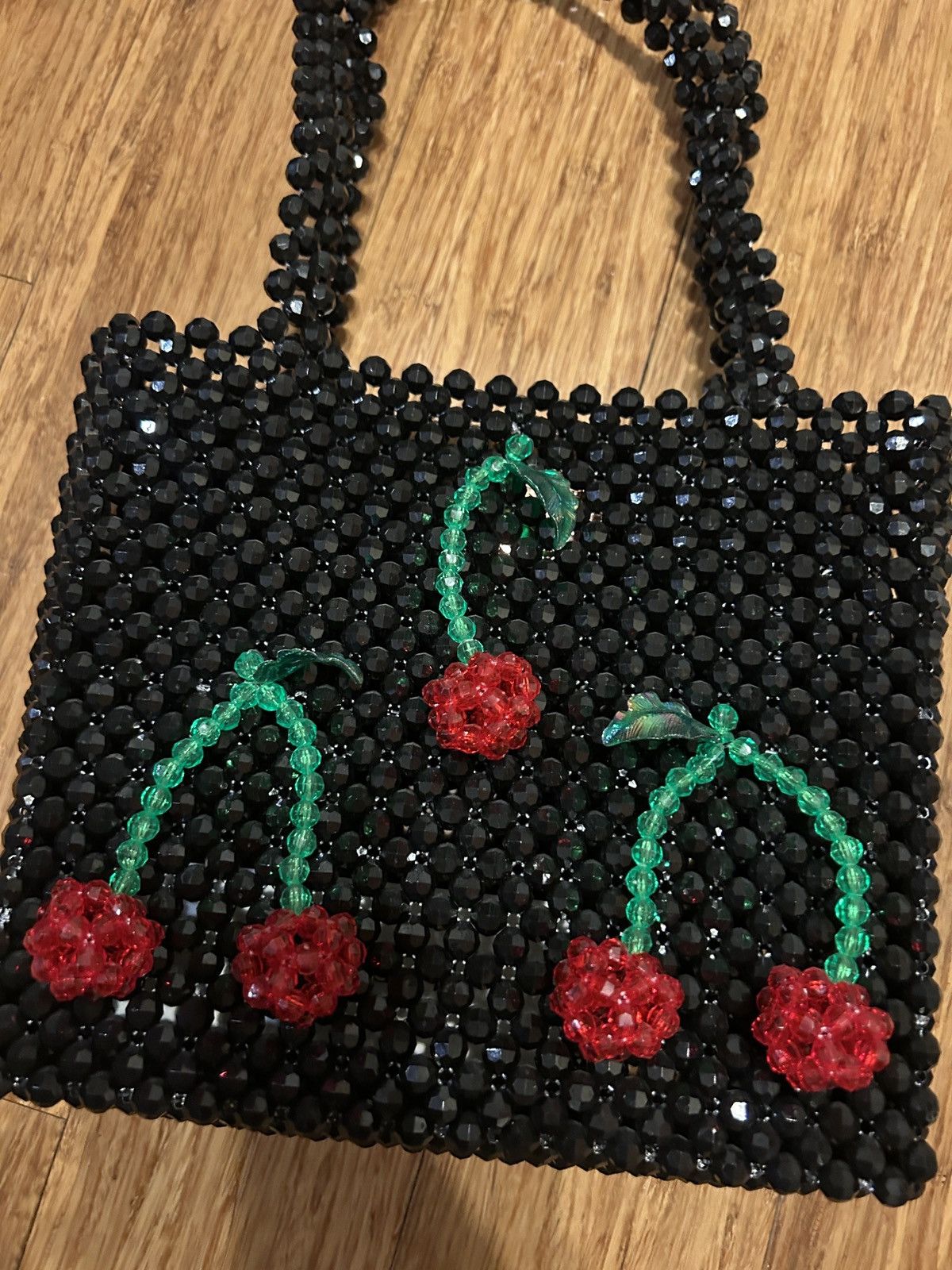 Other Susan Alexandra Ma Cherie Cherry Appliqué Beaded Tote Size ONE SIZE - 5 Thumbnail