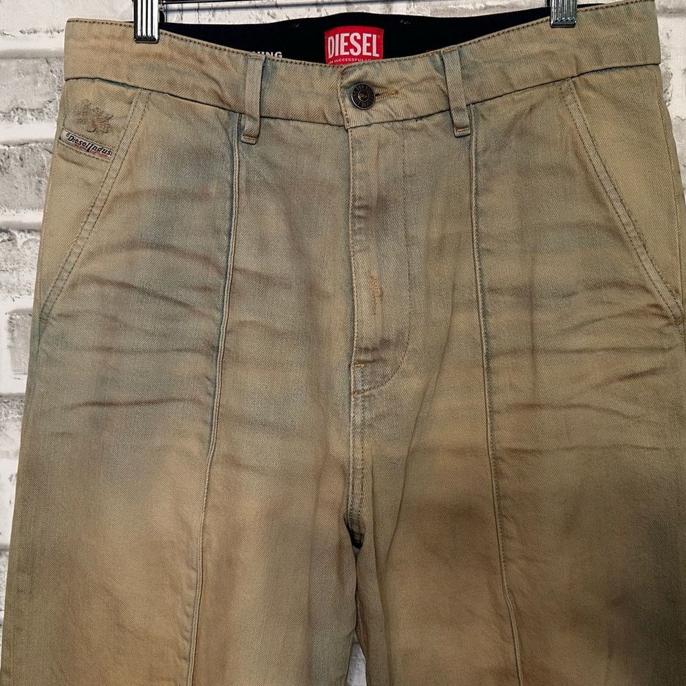 Diesel D-Chino-Work Straight Relaxed Jeans 0jgas size 29 Dusty Blue Size US 29 - 3 Thumbnail