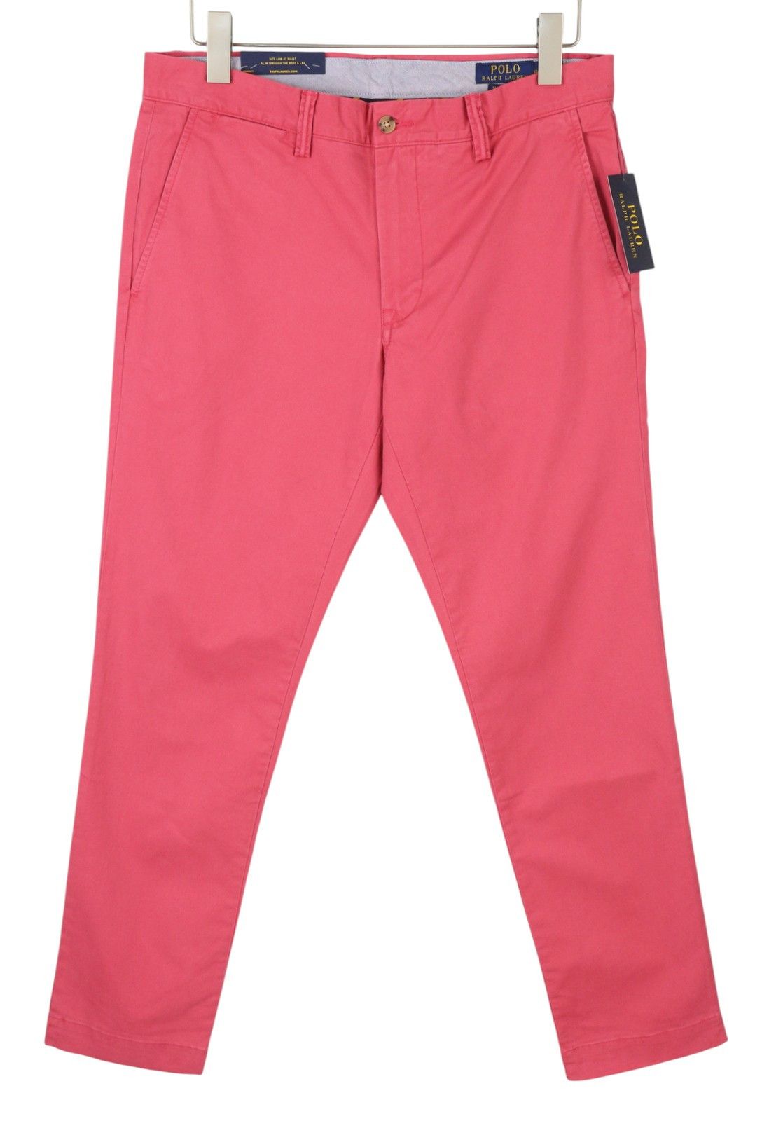 Ralph Lauren W32/L32 Pink Slim Stretch Chino Trousers 87043 Size US 32 / EU 48 - 1 Thumbnail