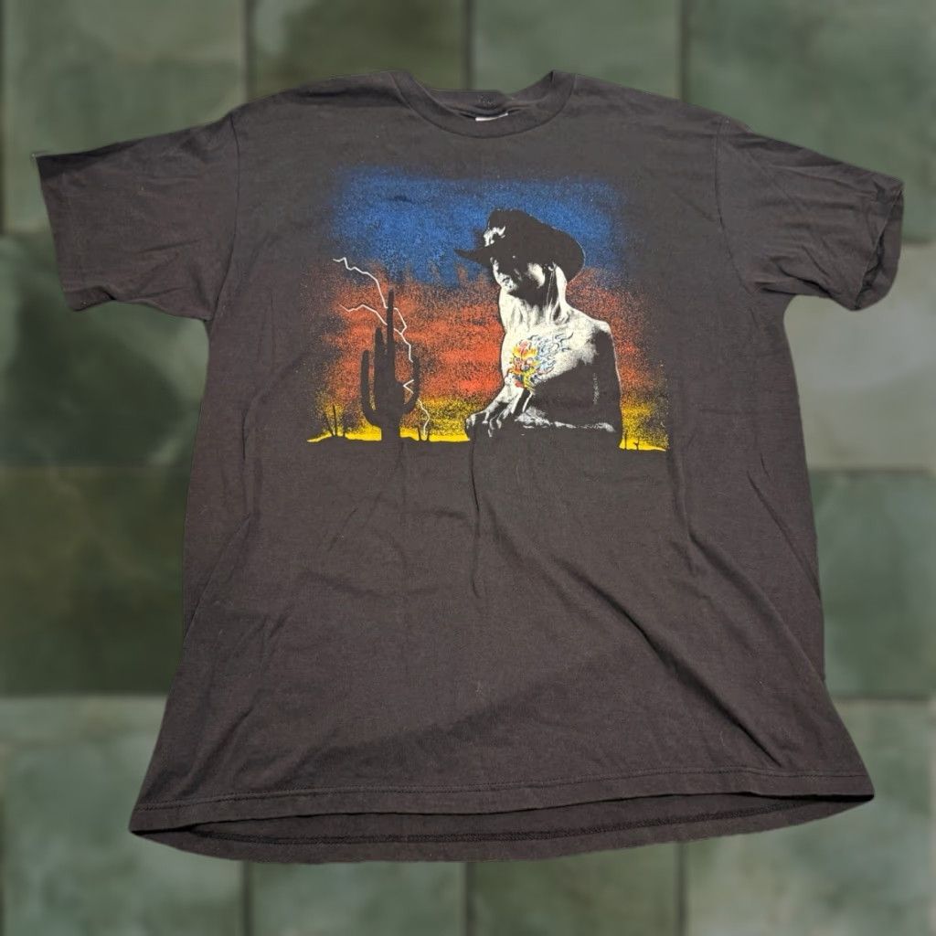 Vintage VINTAGE Johnny Winter Tour 1988 T-Shirt Black XL Men Single Stitch 80s Theme Shirts Mens Size US XL / EU 56 / 4 - 1 Thumbnail