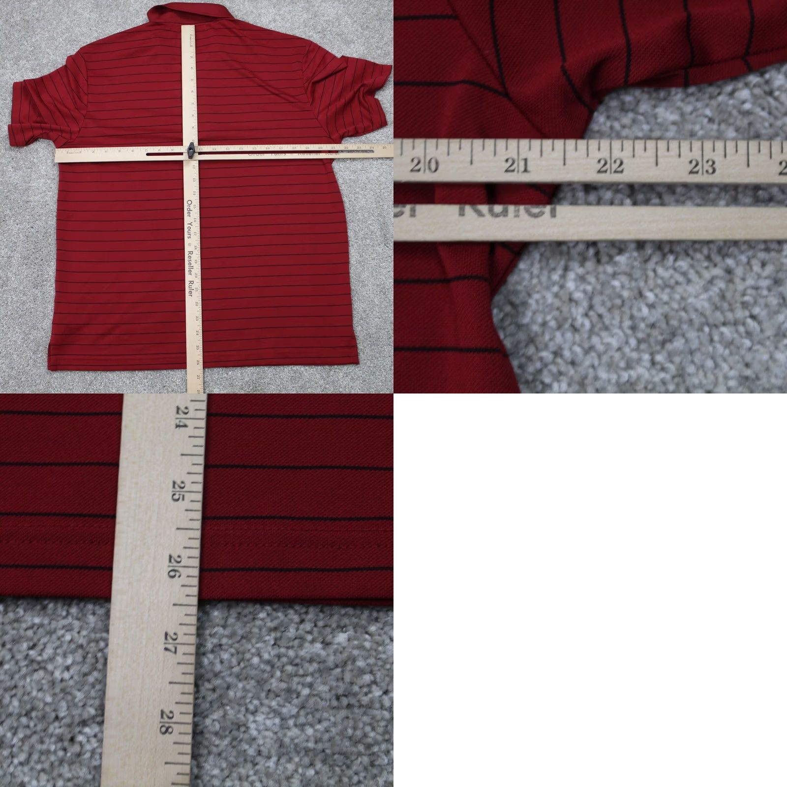 Vintage Greg Norman Attack Life Polo Shirt Mens Medium Red Striped Short Sleeve S/S Playdry Golf Pullover Life/Logo Sleeve Pattern Size US M / EU 48-50 / 2 - 8 Thumbnail