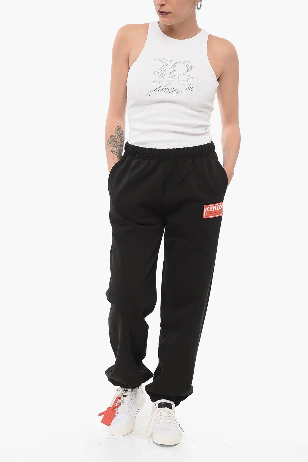 Kenzo og1mm0426 Brushed Cotton Joggers in Black Size 32" / US 10 / IT 46 - 4 Thumbnail