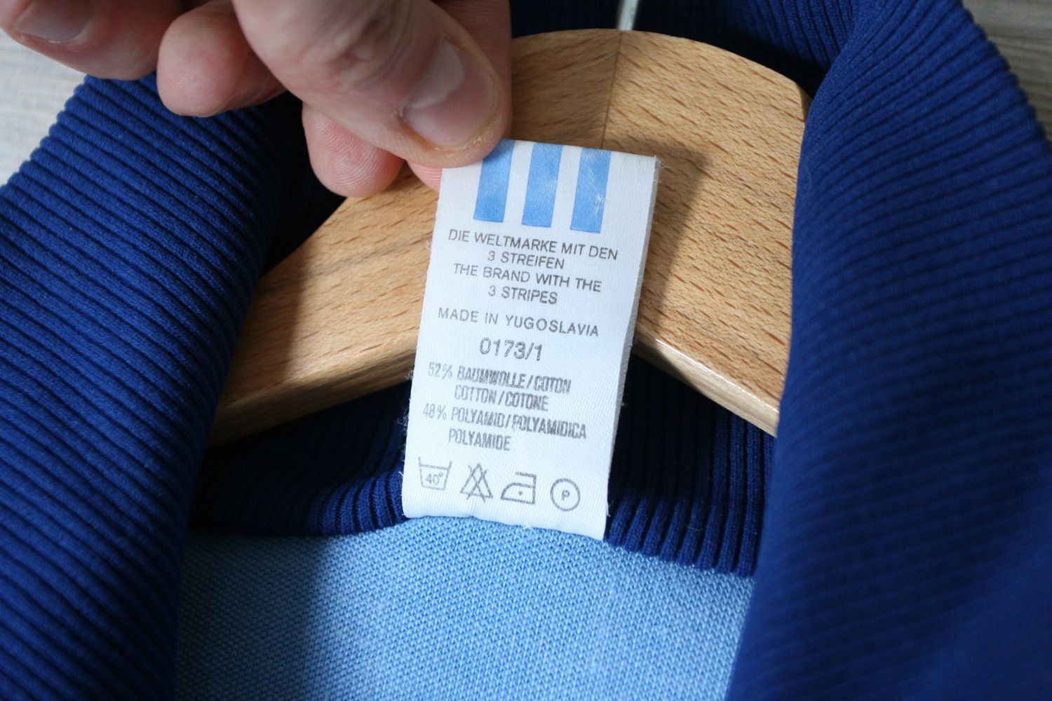 Adidas Vintage Adidas 1970's Yugoslavia Tracksuit Track Top Blue Size US S / EU 44-46 / 1 - 5 Thumbnail