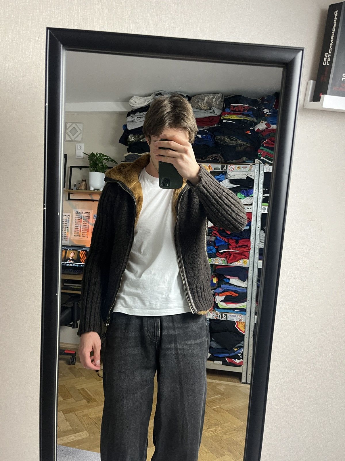 Japanese Brand Miss Sixty Fur Zip Up Crop Knit Sweater Jacket Avant Garde Size US S / EU 44-46 / 1 - 4 Thumbnail