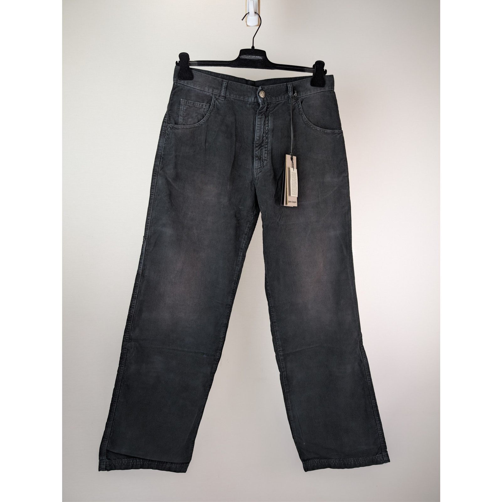 Palm Angels o1rshd1 Monogram Corduroy Denim Pants in Vintage Black Size US 32 / EU 48 - 10 Thumbnail