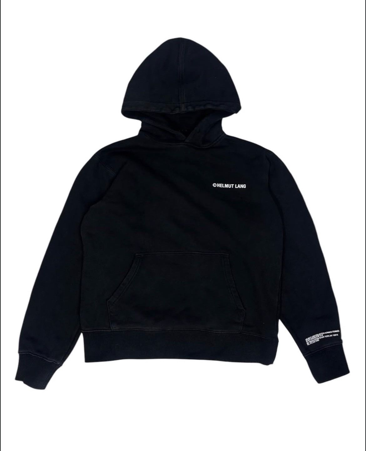 Helmut Lang Helmut Lang A/W 17/18 Black Hoodie Embroidered Logo Size US S / EU 44-46 / 1 - 2 Thumbnail