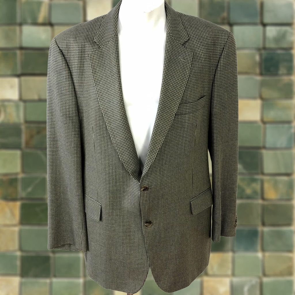 Jos. A. Bank Jos. A. Bank Sport Coat Houndstooth Multicolor Silk Wool 46L Long Button Jacket Mens Regular Coat Size US S / EU 44-46 / 1 - 1 Thumbnail