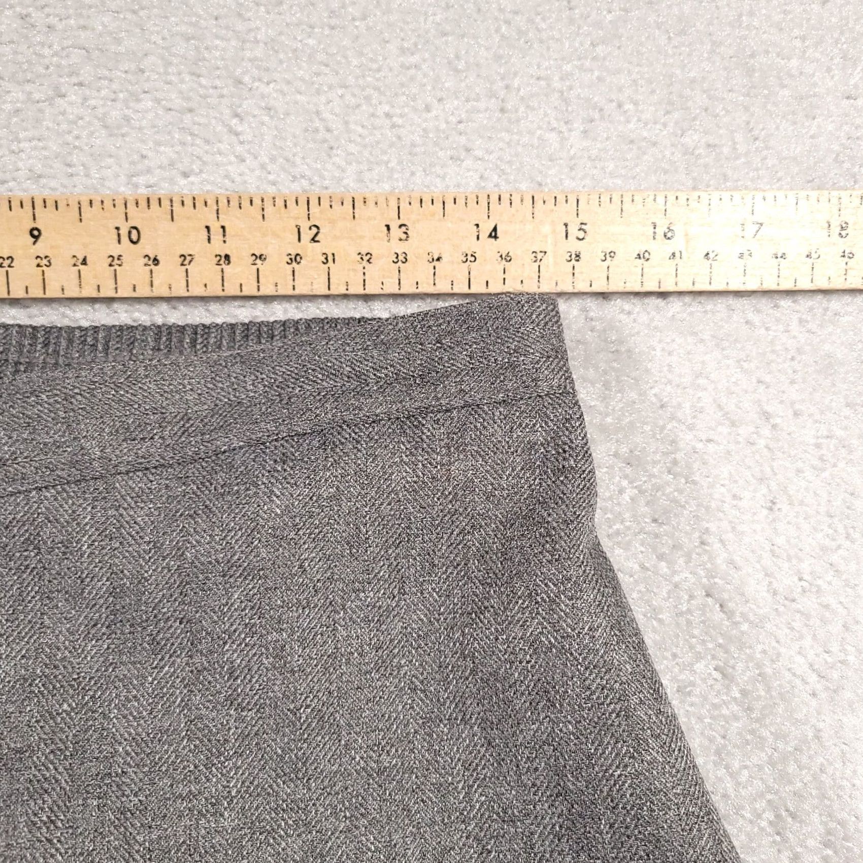 Vintage VINTAGE Alfred Dunner Pants Women's 10 Gray Elastic Waist Pockets Pull On Herringbone Dress Pants Size 32" / US 10 / IT 46 - 6 Thumbnail