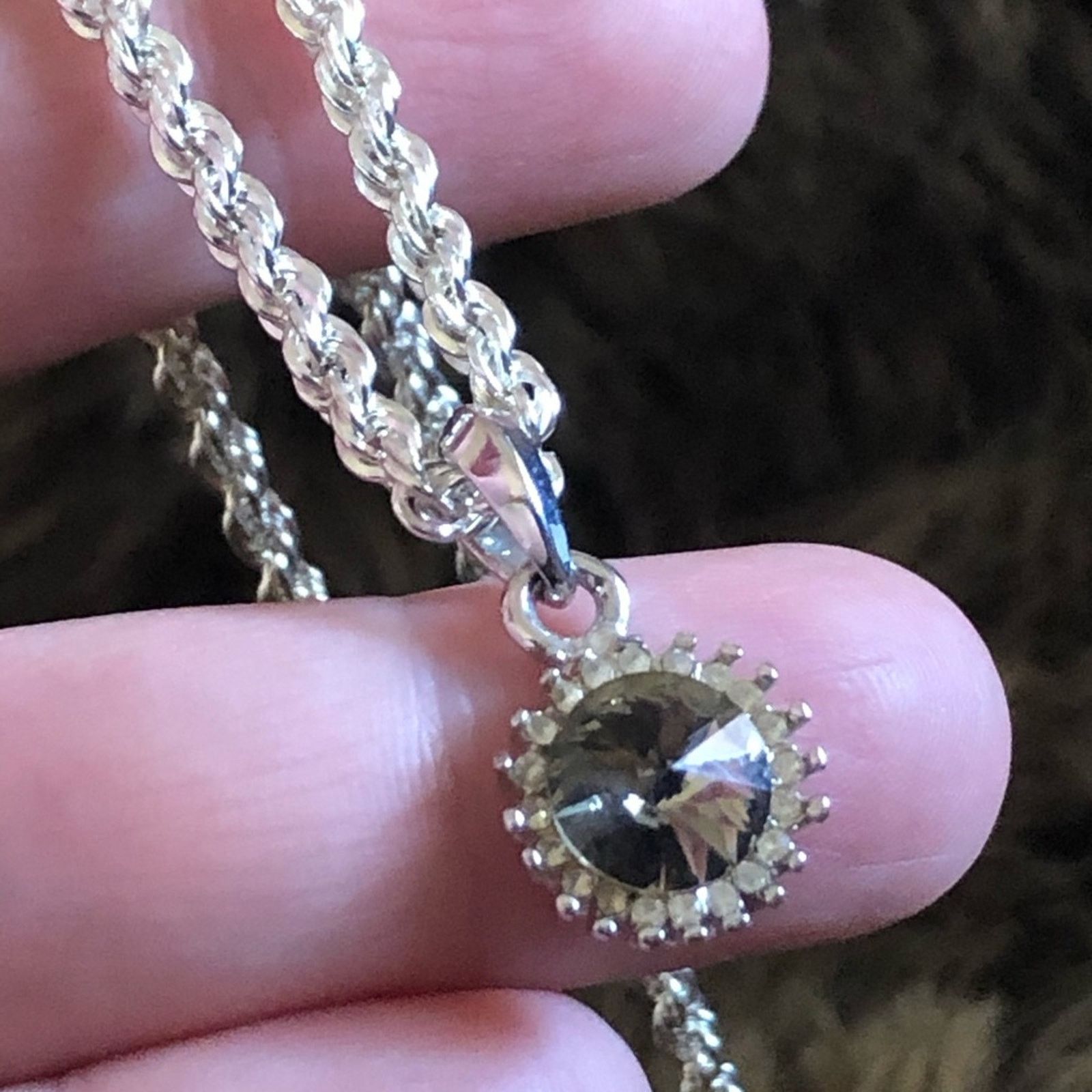 Jewelry Vintage Park Lane rivoli smoky faceted stone set Size ONE SIZE - 2 Thumbnail