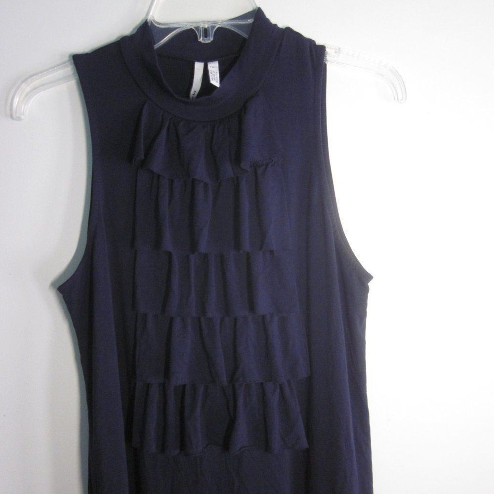 Michael Stars Michael Stars Summet Sleeveless Stretch Blue Ruffle Dress Si Size XS / US 0-2 / IT 36-38 - 5 Thumbnail