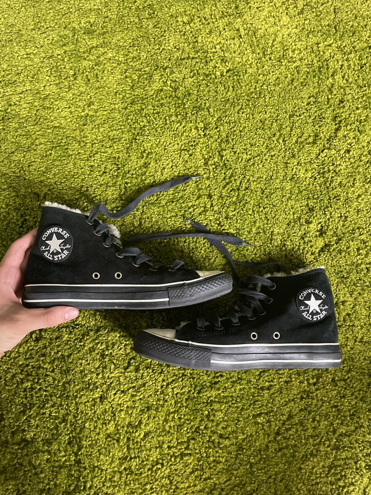 Converse × Designer Converse fur lining real suede leather sneakers Size US 8.5 / IT 38.5 - 3 Thumbnail