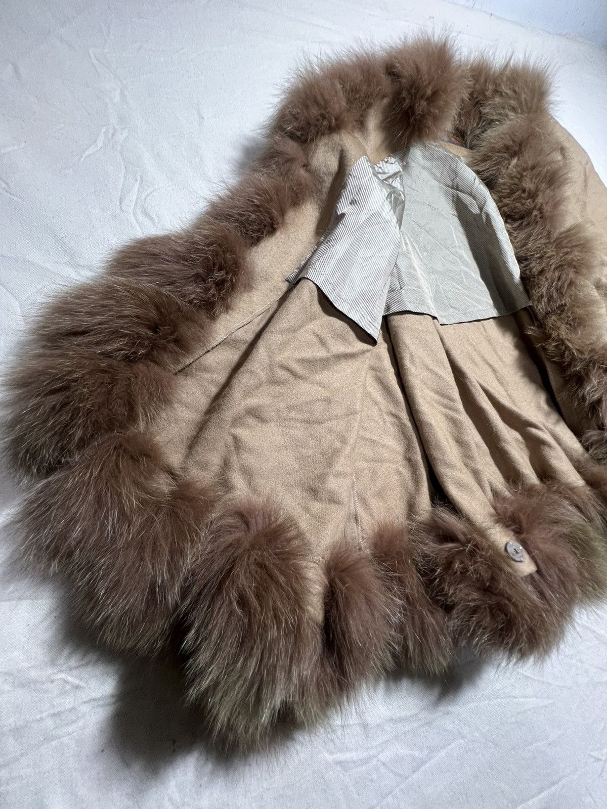 Balmain BALMAIN camel-colored poncho Size ONE SIZE - 4 Thumbnail