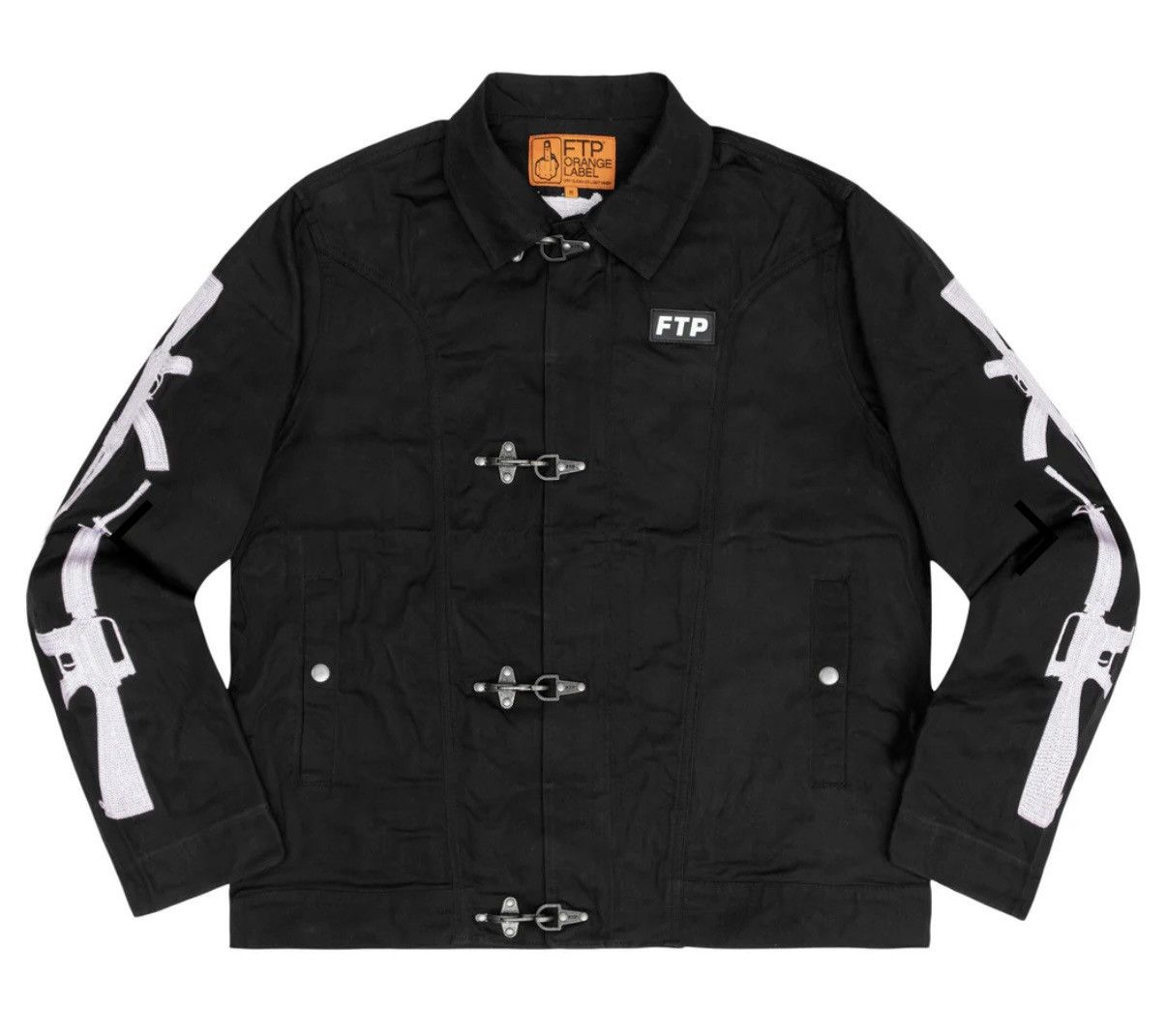 Fuck The Population FTP Firearm Waxed Work Jacket Black Size L Deadstock Size US L / EU 52-54 / 3 - 1 Thumbnail