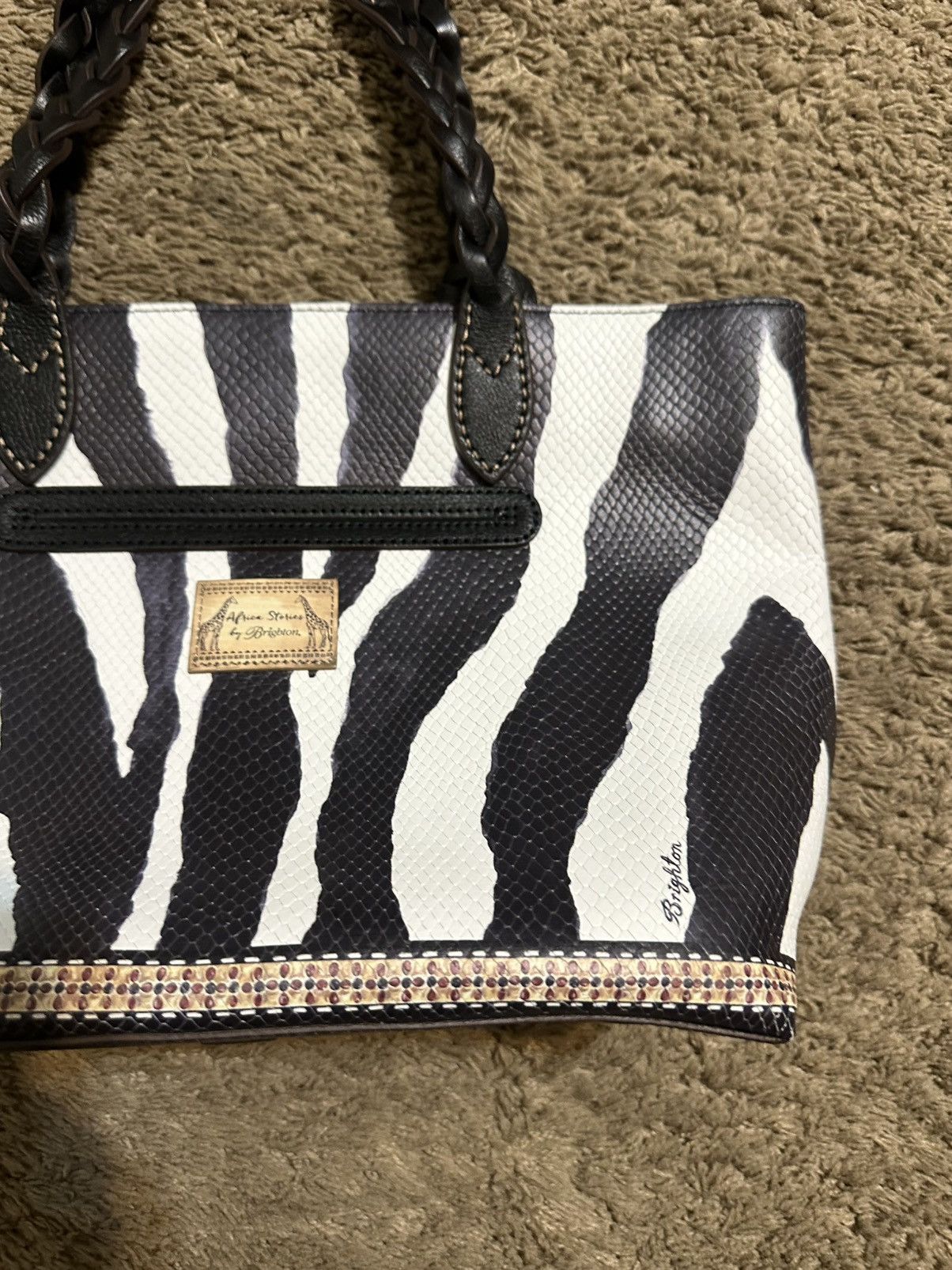 Brighton Vintage Brighton Africa stories “zebra print” purse Size ONE SIZE - 4 Thumbnail