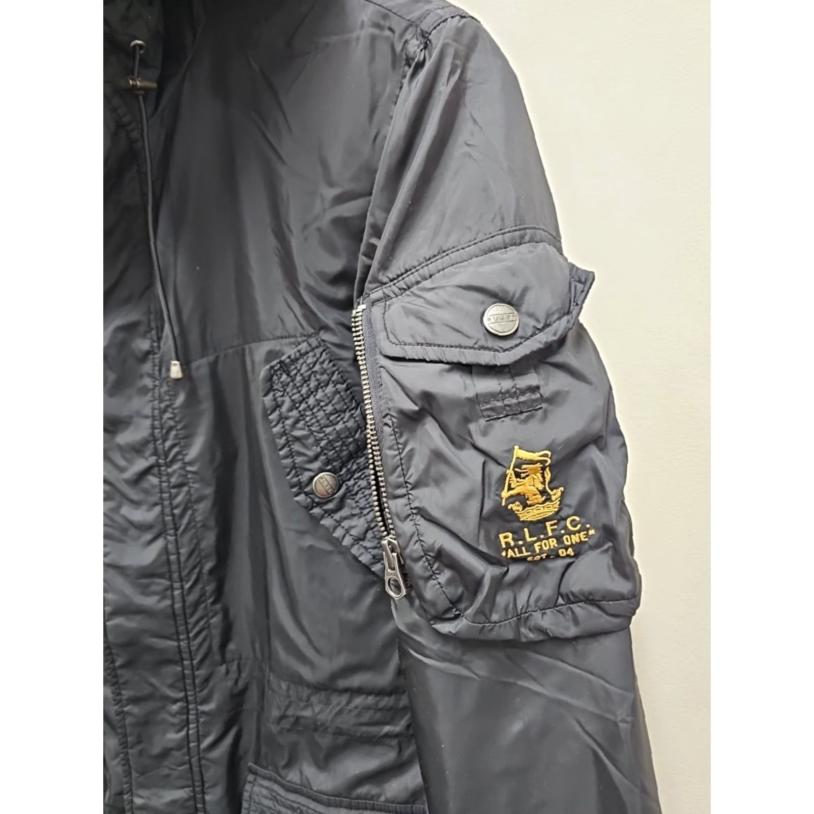Ralph Lauren VINTAGE Ralph Lauren Rugby Jacket Parka Womens XS Black Full Zip Down Feather Parka Jacket Black Coat Short Sleeve Sleeveless? Size XS / US 0-2 / IT 36-38 - 2 Thumbnail