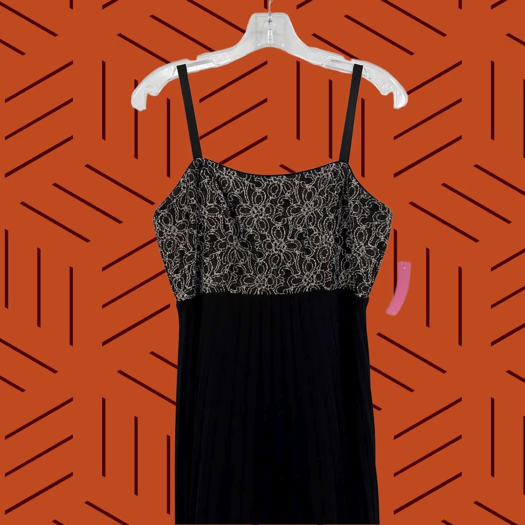 Vintage R&M Richards Maxi Evening Gown Size 10 Black Pre-Owned Size L / US 10 / IT 46 - 1 Thumbnail