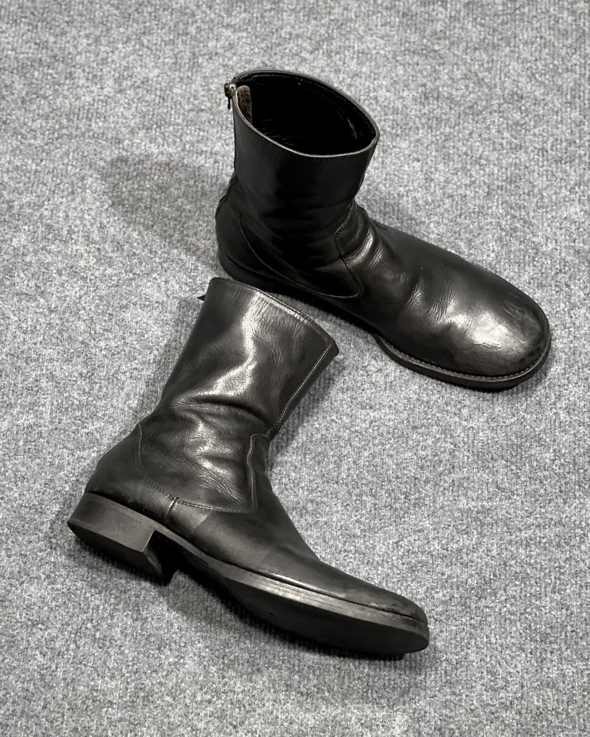 Japanese Brand Moonage Devilment Back Zip Black Boot Size US 9.5 / EU 42-43 - 3 Thumbnail