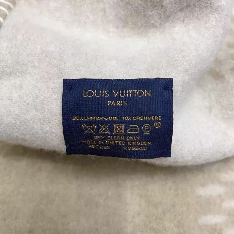 Louis Vuitton Louis Vuitton Cashmere Checkered Blanket -2505 Size ONE SIZE - 3 Thumbnail