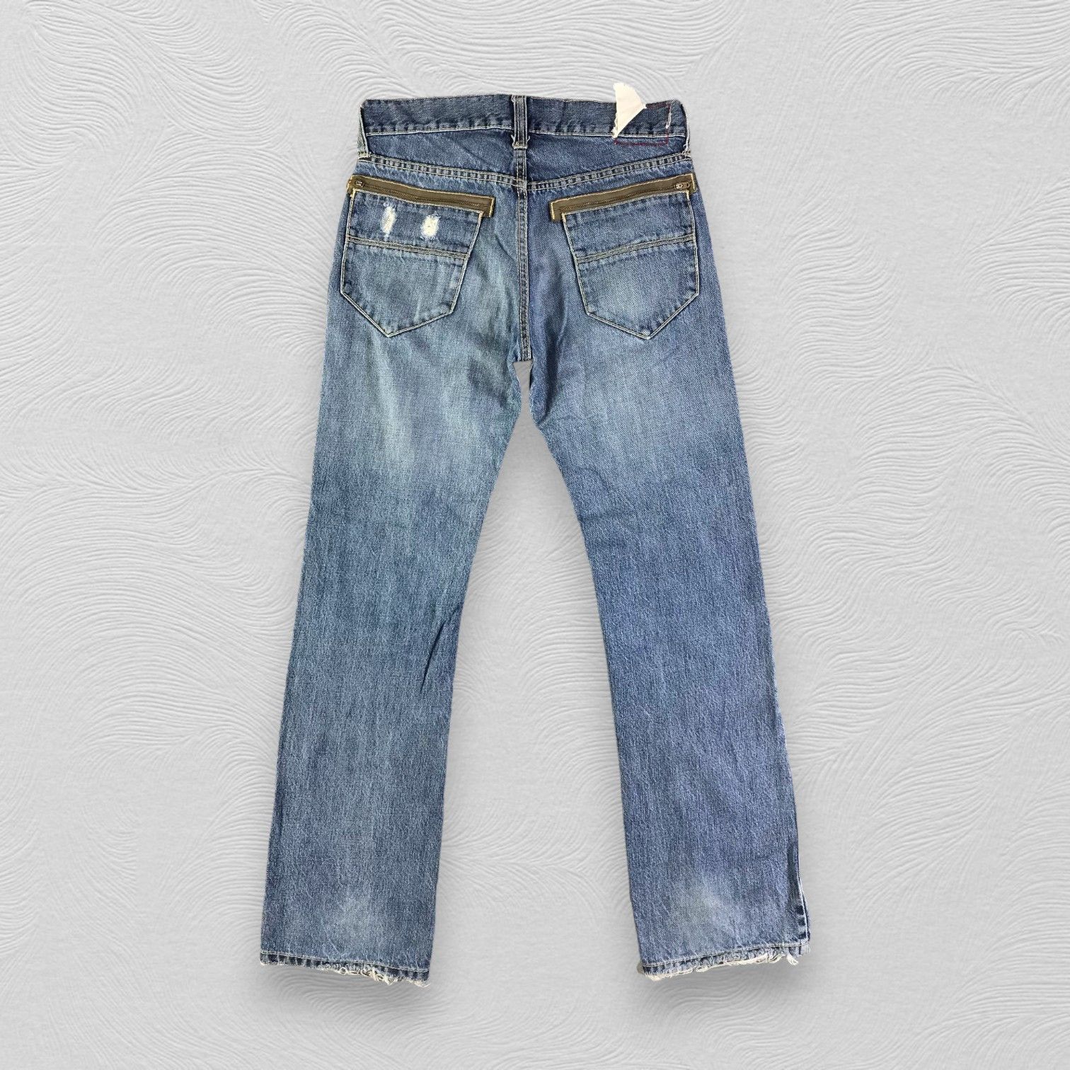 Japanese Brand Japanese Famock Jeans Distressed Denim KJ2497 Size US 31 - 2 Thumbnail