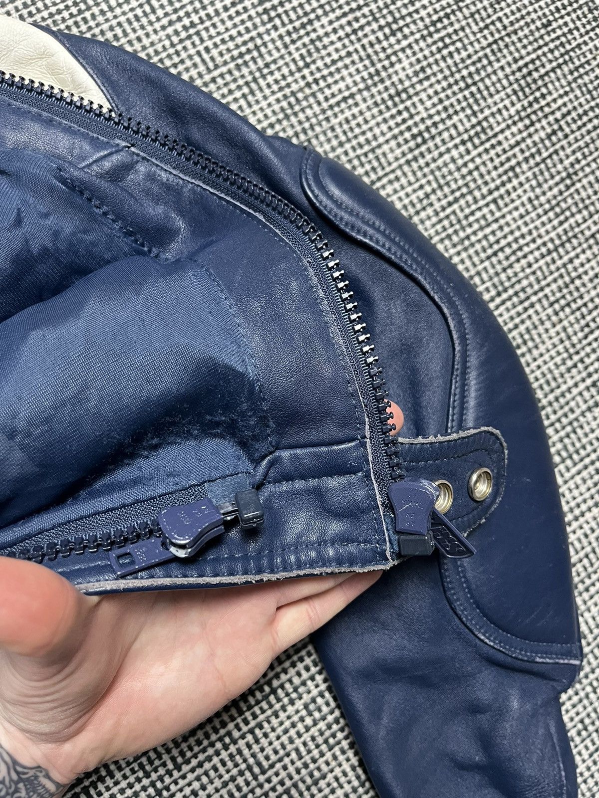 IXS cropped biker genuine leather jacket