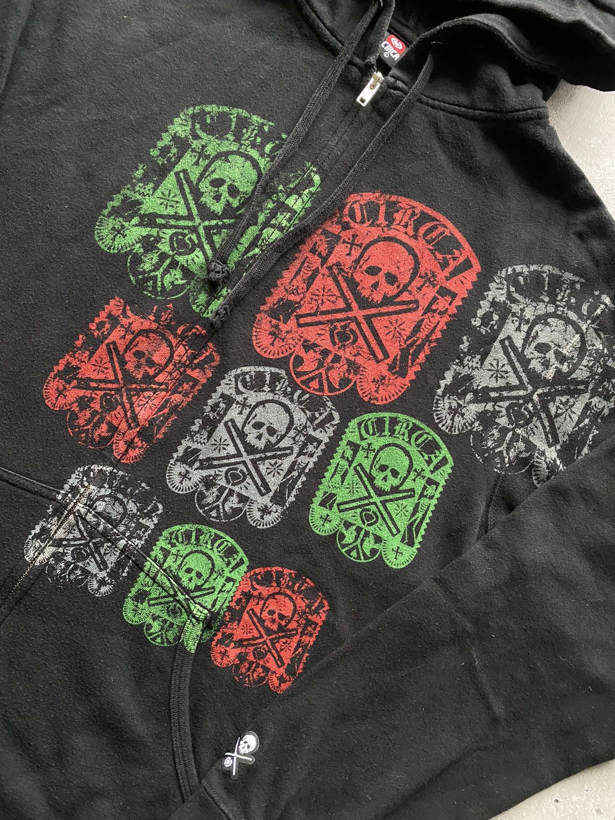 C1RCA × Vintage Vintage Y2K Circa Skull and Bones Hodie Full Zip 90s Size US L / EU 52-54 / 3 - 3 Thumbnail