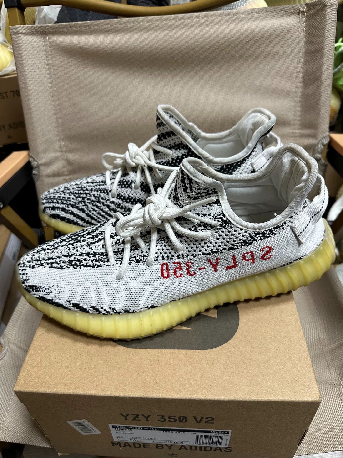 Adidas Adidas YEEZY350 White Lowtop Sneakers 9.5 Men Size US 9.5 / EU 42-43 - 1 Thumbnail