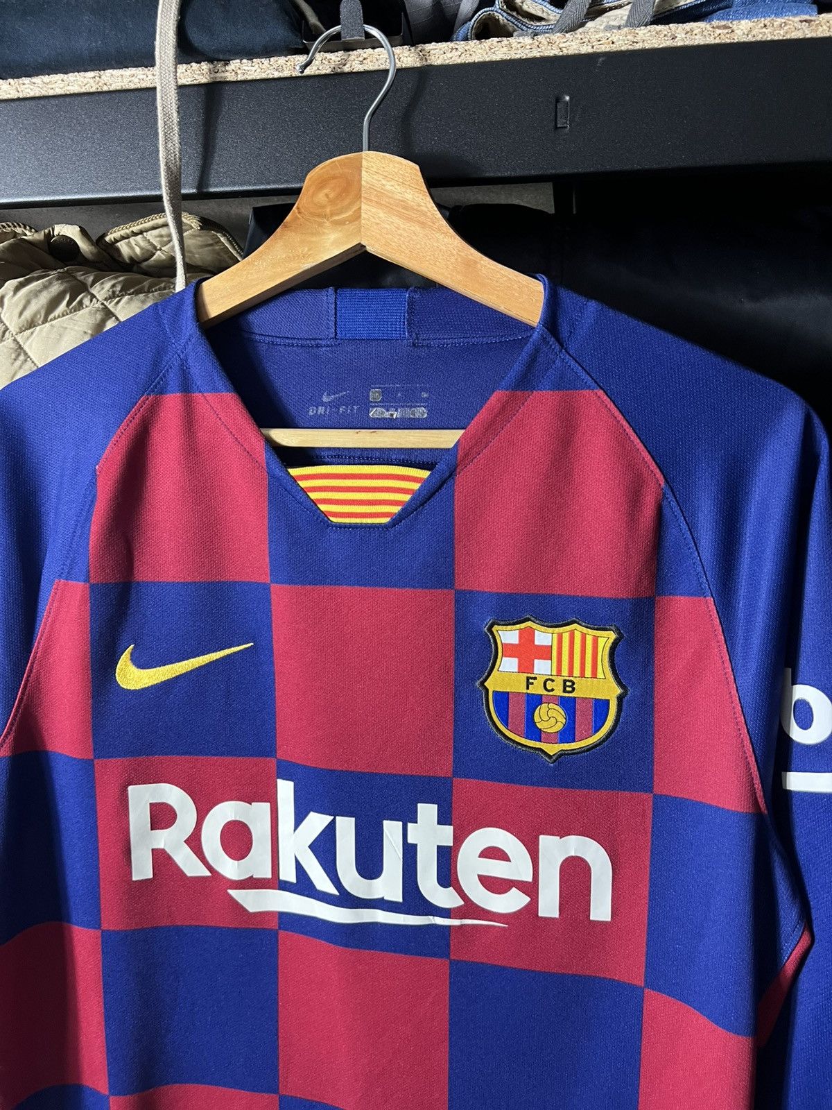 Nike ⚽️🔴🔵 Messi 10 FC Barcelona NIKE Jersey Long Sleeve Dri-Fit Size US S / EU 44-46 / 1 - 5 Thumbnail