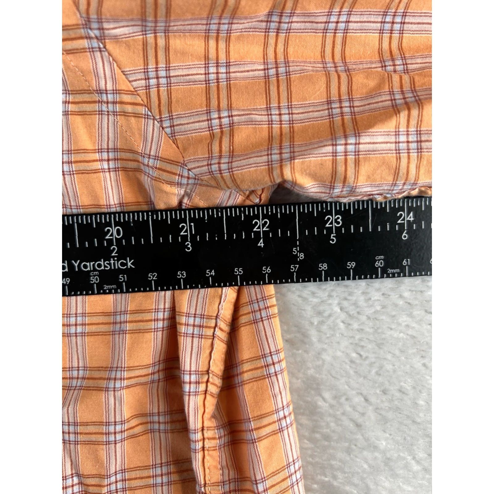 Lacoste VINTAGE Lacoste Shirt Men’s Large 42 Orange Plaid Button Up Cotton Long Sleeve READ Size US L / EU 52-54 / 3 - 8 Thumbnail